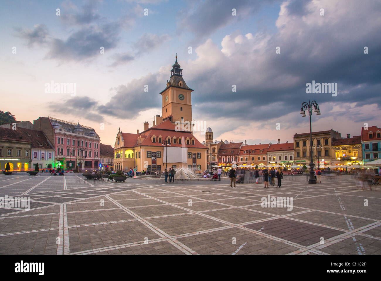 La Romania, Brasow City, Vecchio Municipio Foto Stock