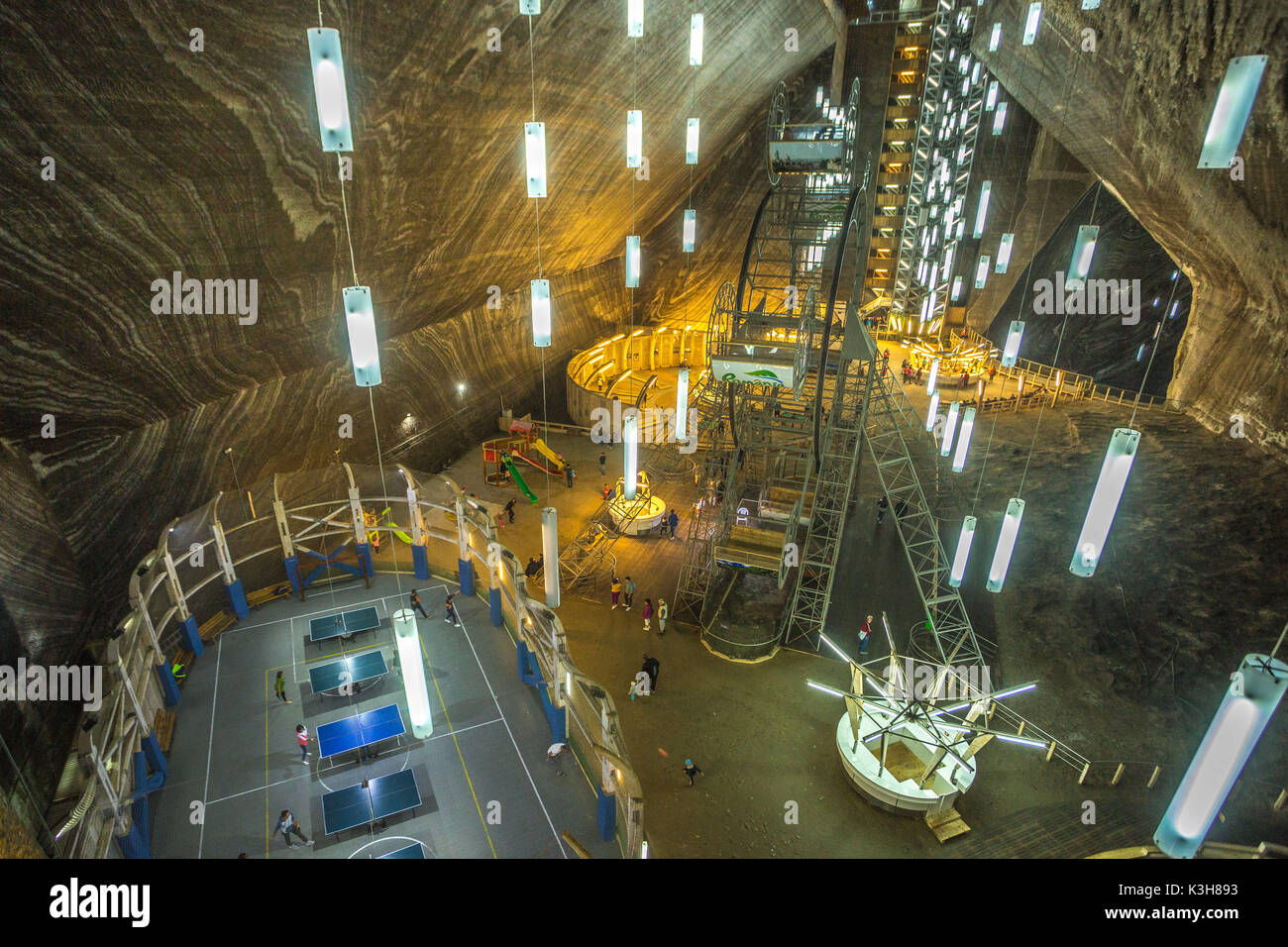 La Romania, Transilvania, vicino Targo Mures City, la Miniera di Sale di Turda Foto Stock