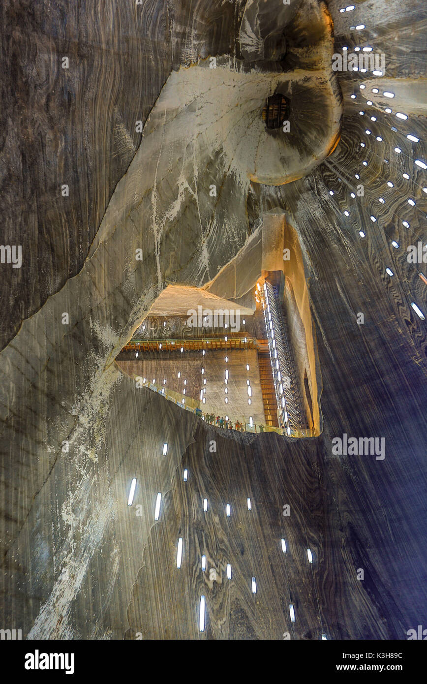 La Romania, Transilvania, vicino Targo Mures City, la Miniera di Sale di Turda Foto Stock