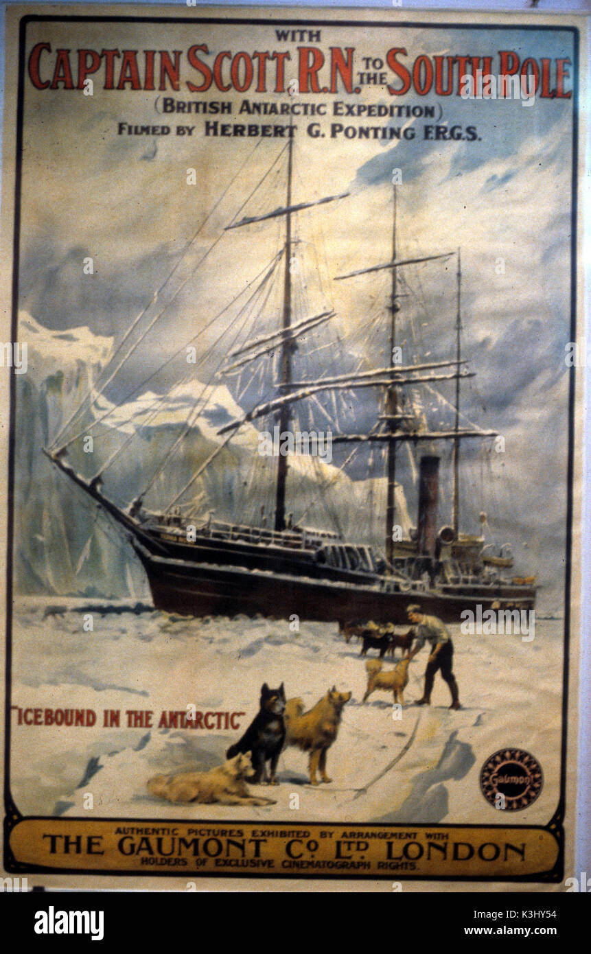 90 gradi a sud aka La storia immortale del capitano Scott in Antartide data: 1914 Foto Stock