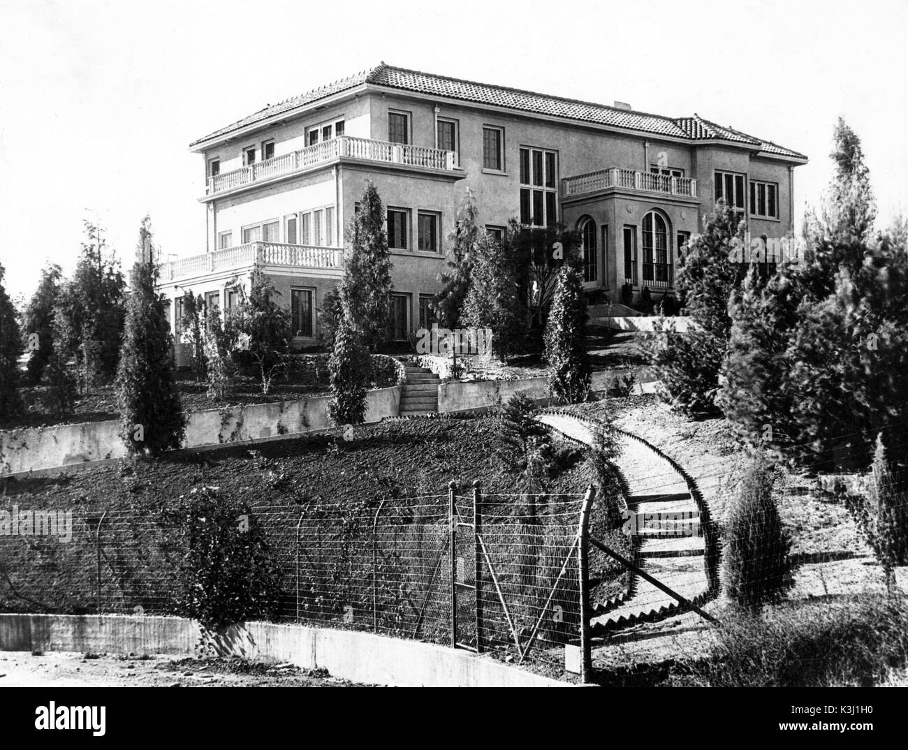 CHARLIE CHAPLIN HOUSE di Beverley Hills, Hollywood [C. 1920s] Foto Stock