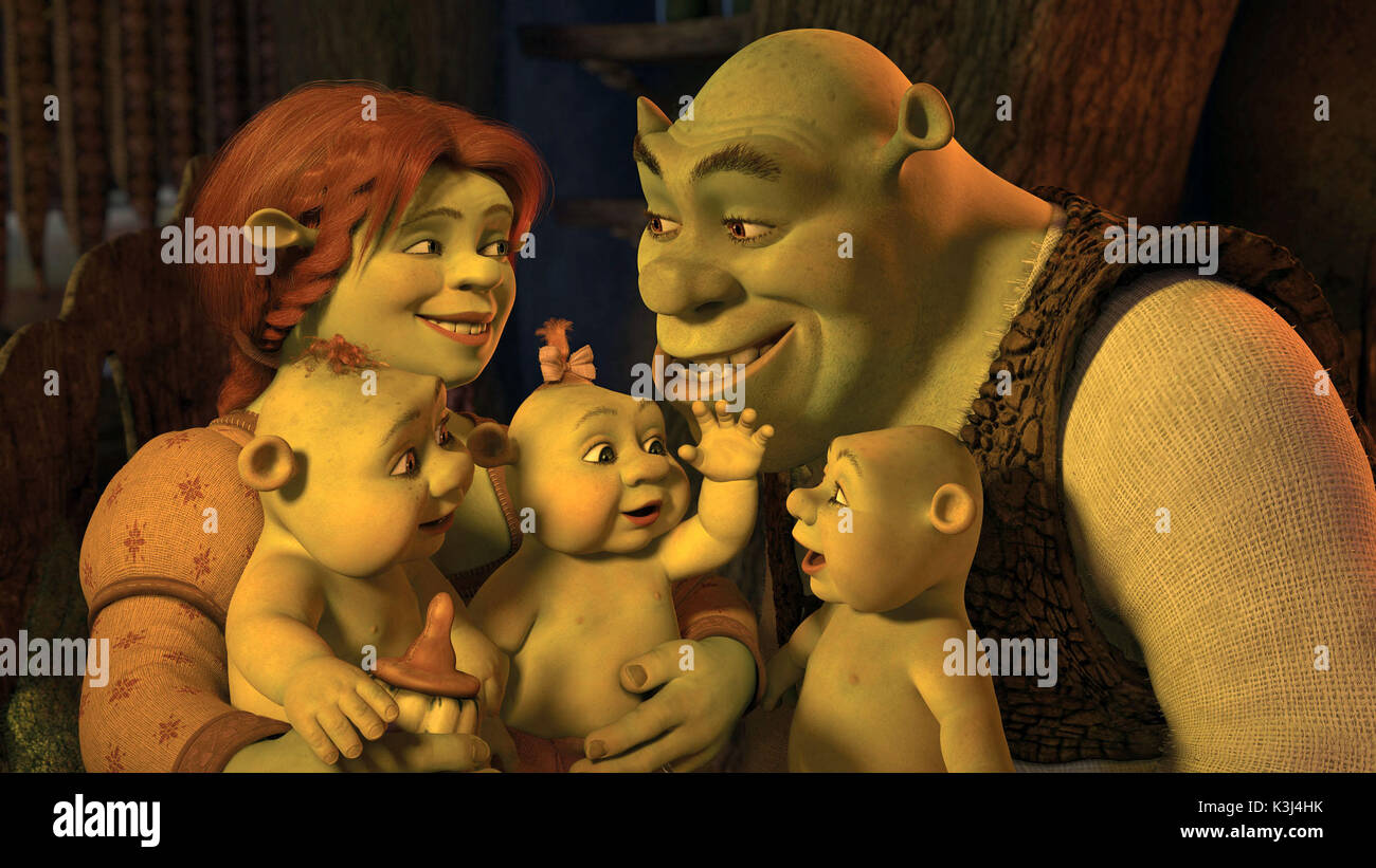 SHREK terzo aka Shrek 3 Cameron Diaz voci principessa Fiona, Mike Myers voci Shrek data: 2007 Foto Stock