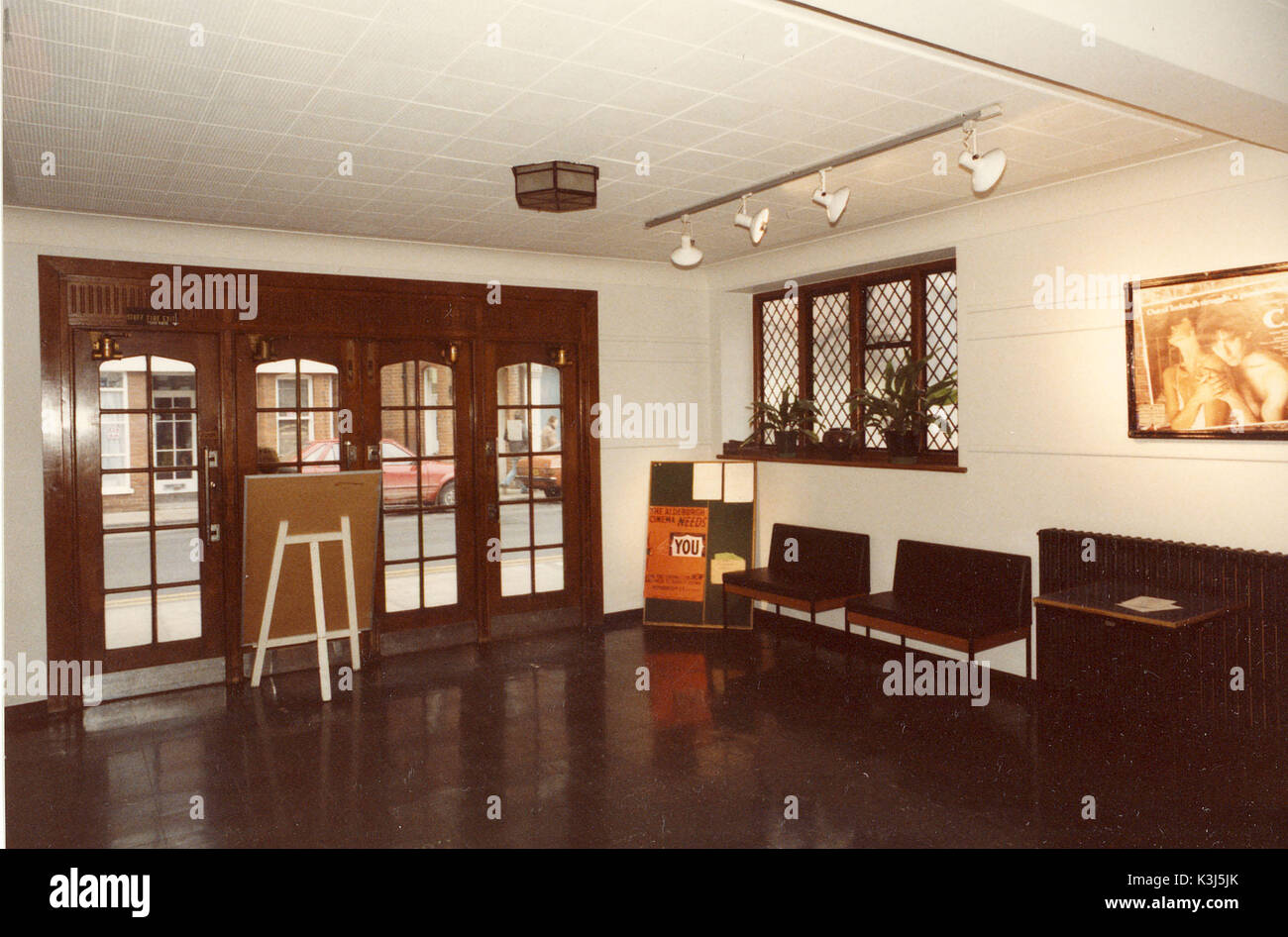 ALDEBURGH cinema degli anni ottanta Cal è pubblicizzato Foto Stock