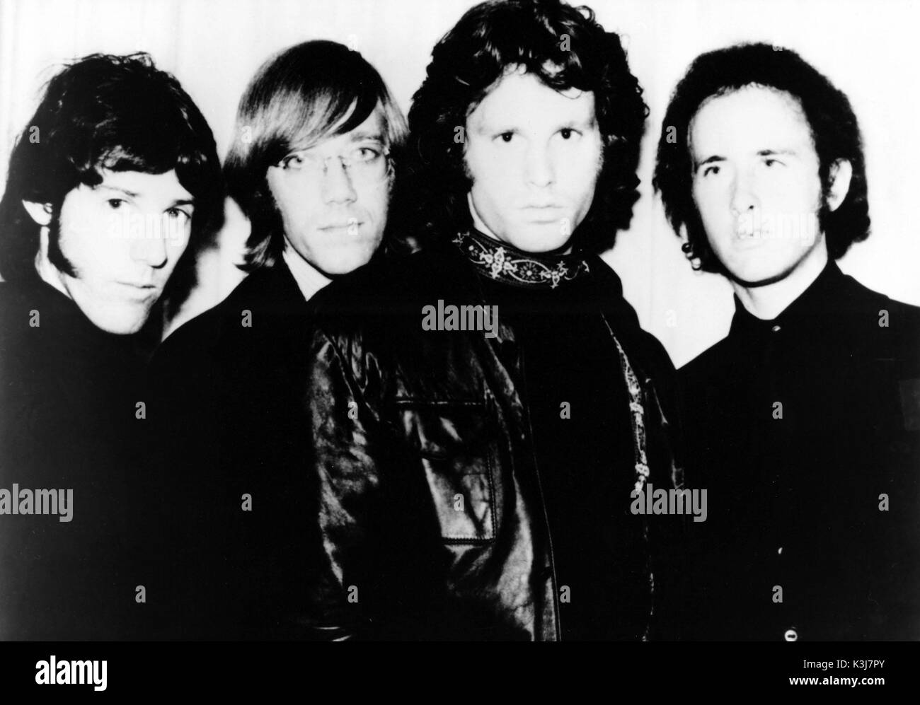 Le porte Rock americano gruppo batterista John DENSMORE, tastierista Ray Manzarek, cantante Jim Morrison, chitarrista ROBBY KRIEGER Foto Stock