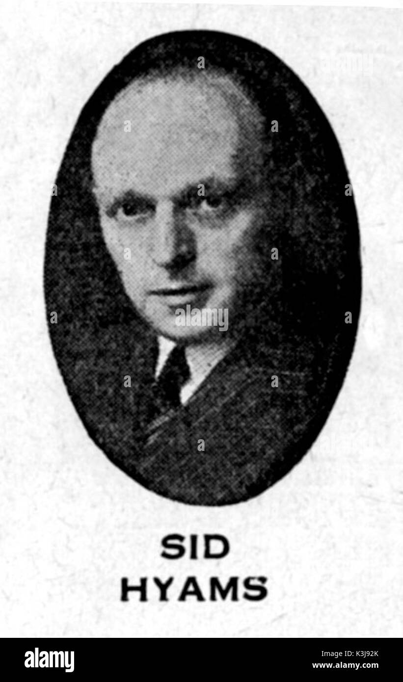 SID SID HYAMS HYAMS Cinema britannico espositore Foto Stock