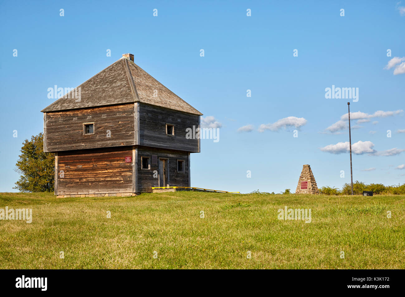 Fortino a Fort Edward National Historic Site, Windsor, Nova Scotia, Canada Foto Stock