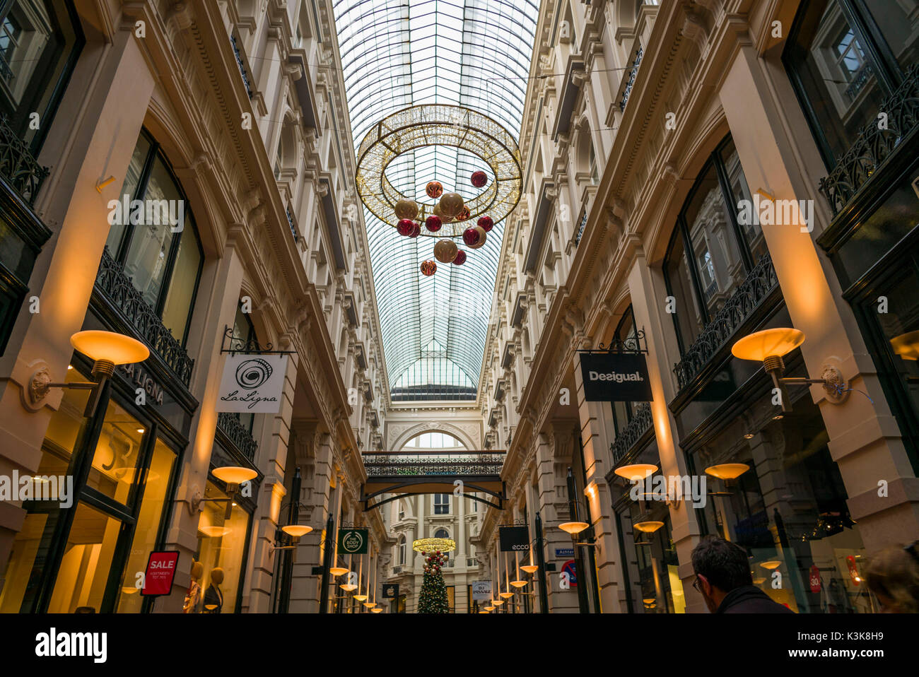 Paesi Bassi, l'Aia, De Passage, secolo XIX shopping arcade, interno Foto Stock