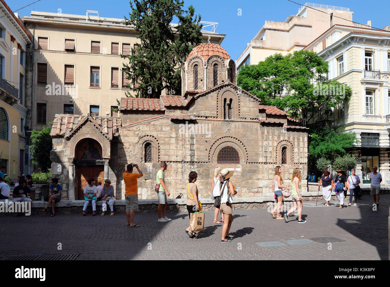 Grecia Atene chiesa di Panagia Kapnikarea Foto Stock