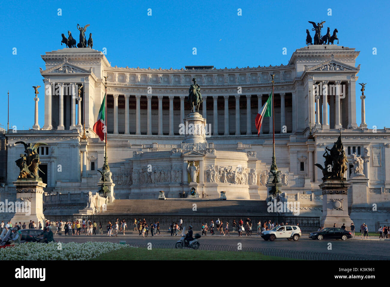 Italia Roma Monumento a Vittorio Emanuele II Piazza Venezia Foto Stock