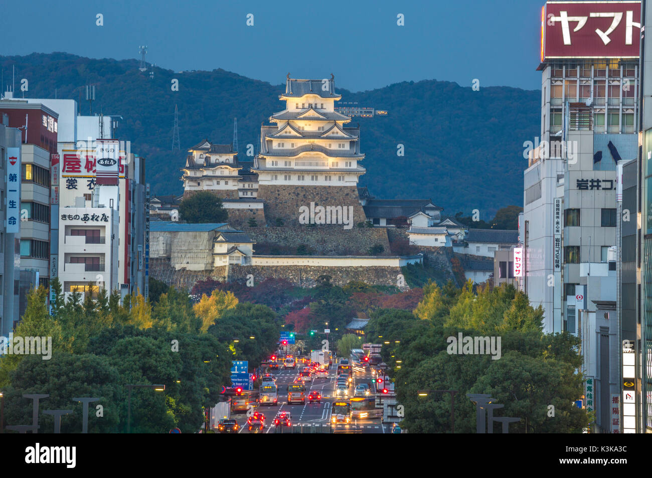 Giappone, Himeji City, il castello di Himeji, Shirazaki Jo, (W.H.) Foto Stock