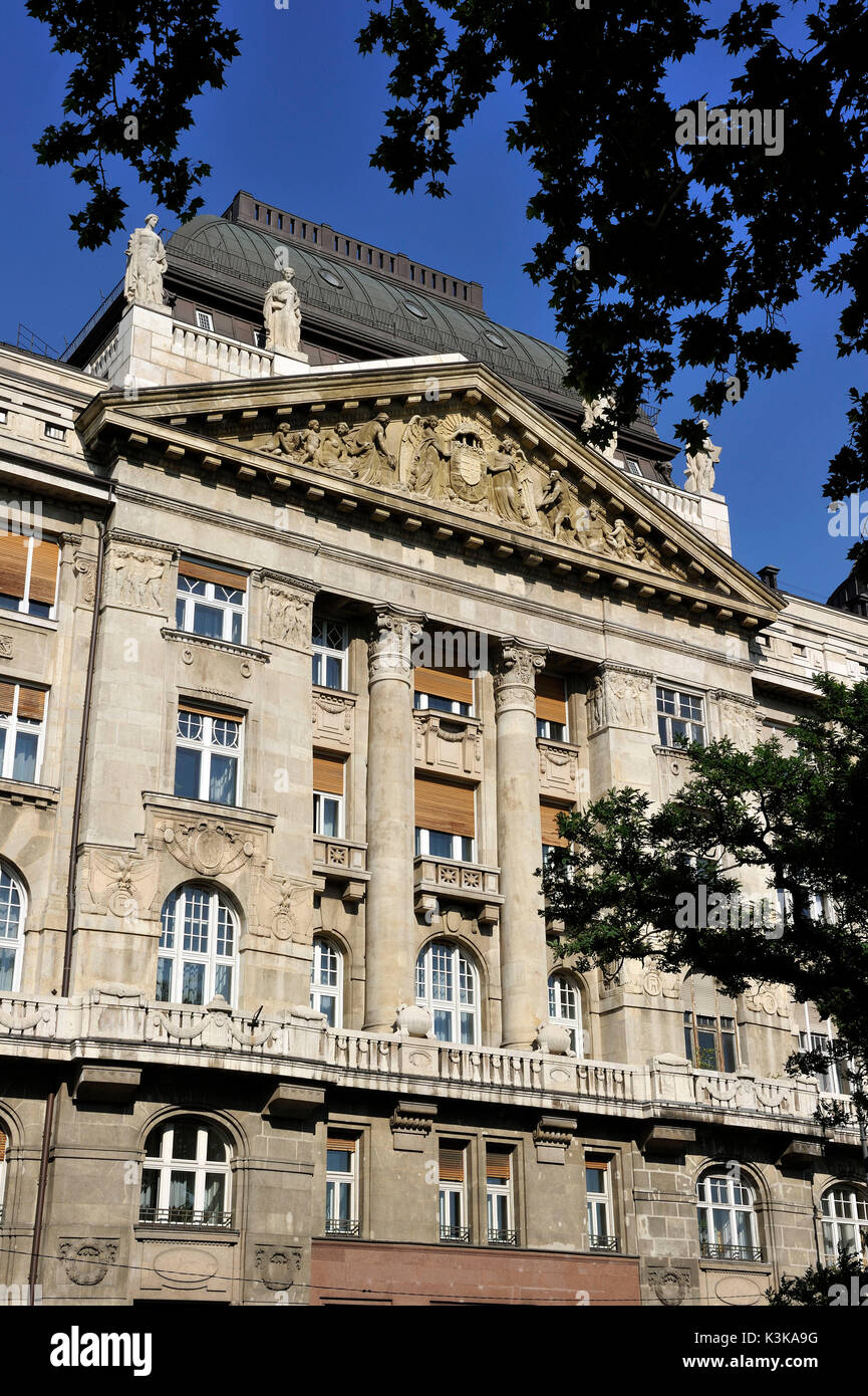Ungheria, Budapest, Roosevelt Ter, edificio stile Art Nouveau Foto Stock
