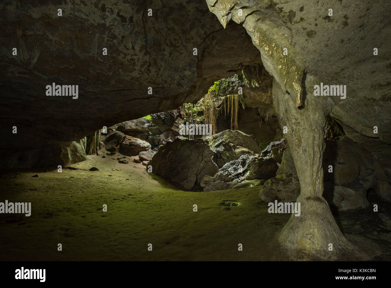 Pit-sistema di 'Bat Cave' in Bukit Lawang, l isola di Sumatra Indonesia. Foto Stock