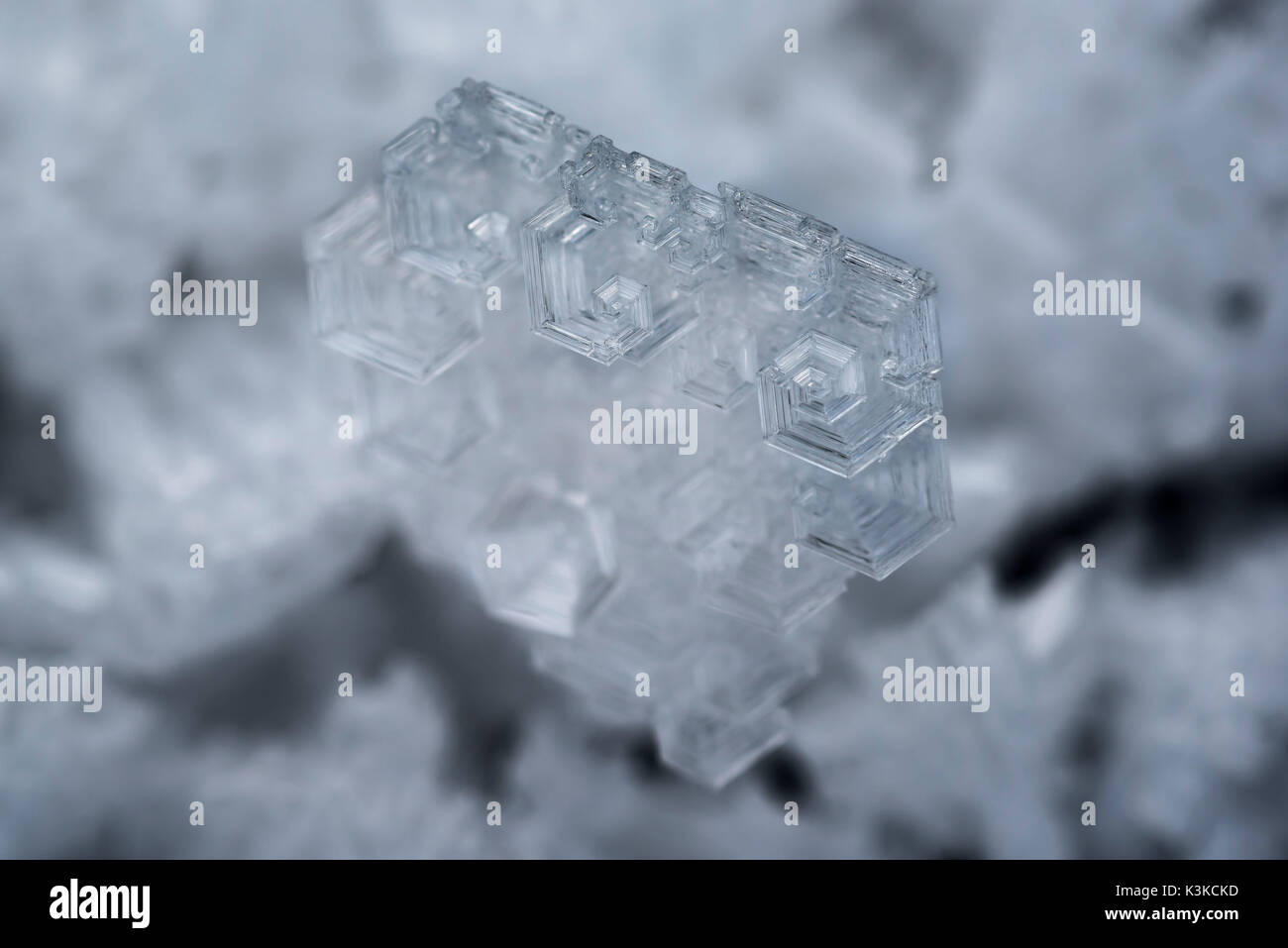 Extreme close-up di un ice-crystal Foto Stock