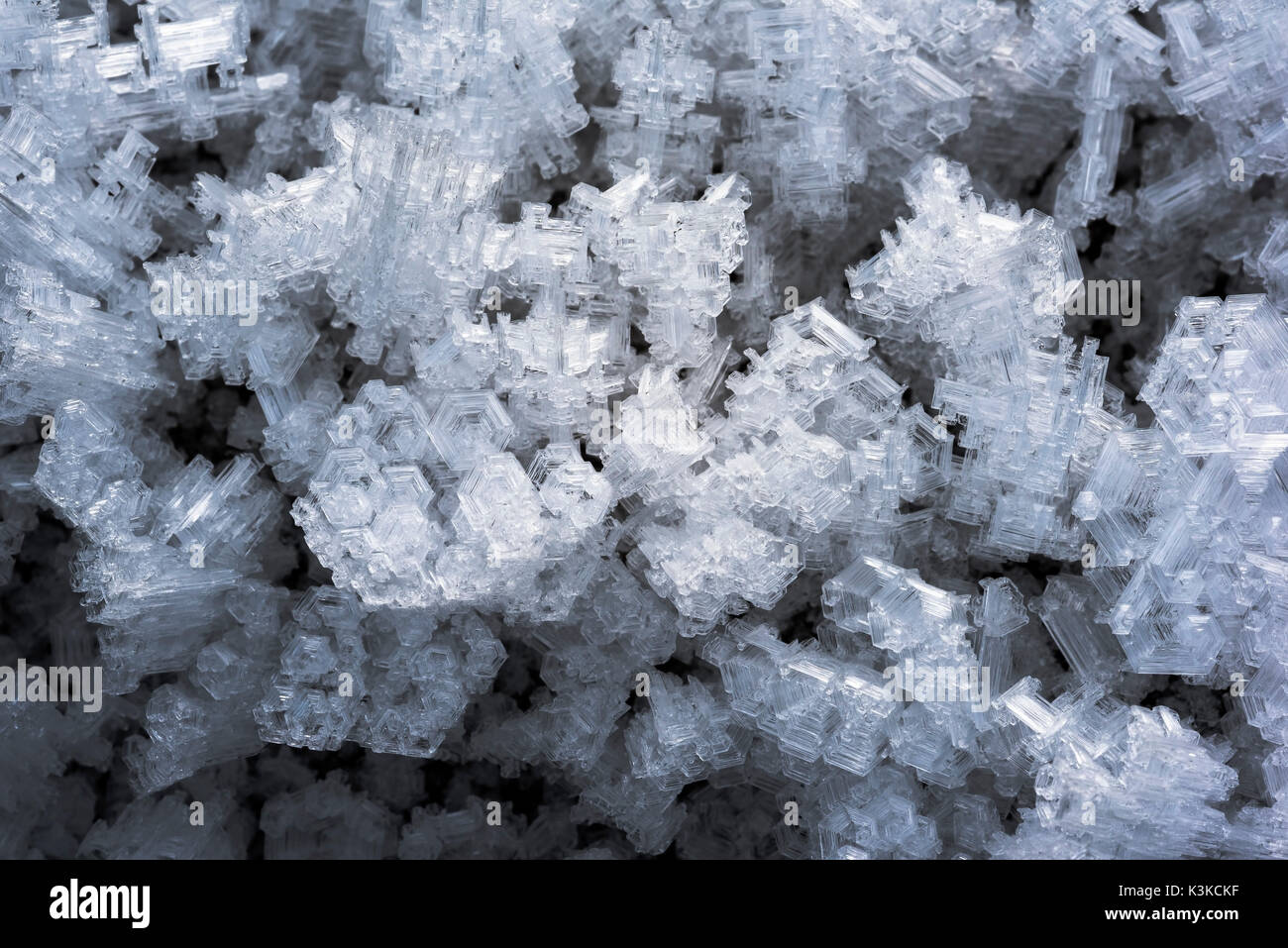Extreme close-up di un ice-crystal Foto Stock