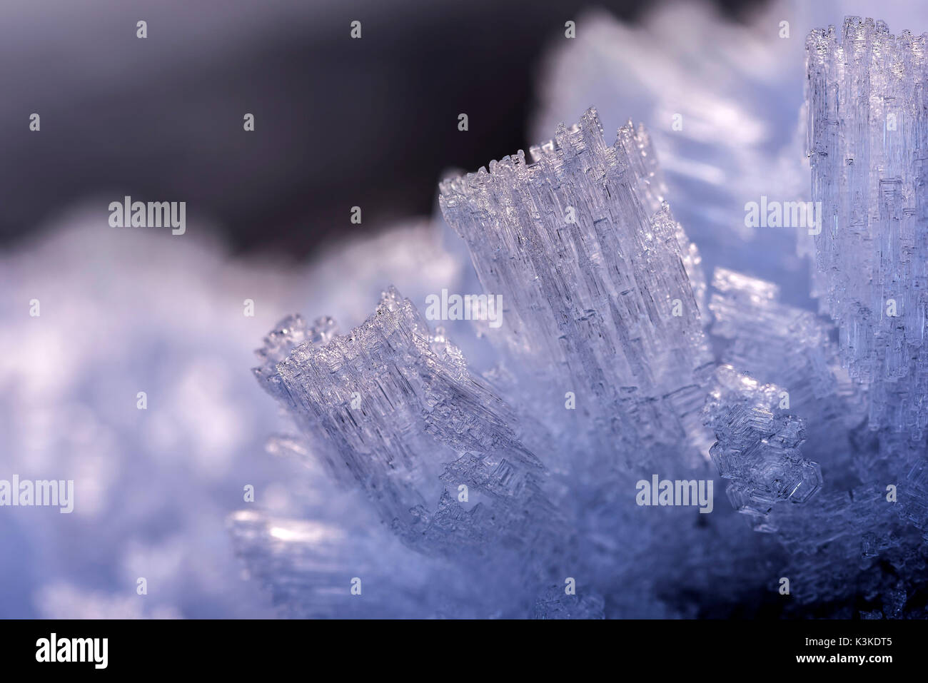 Close-up Ice-cristalli Foto Stock