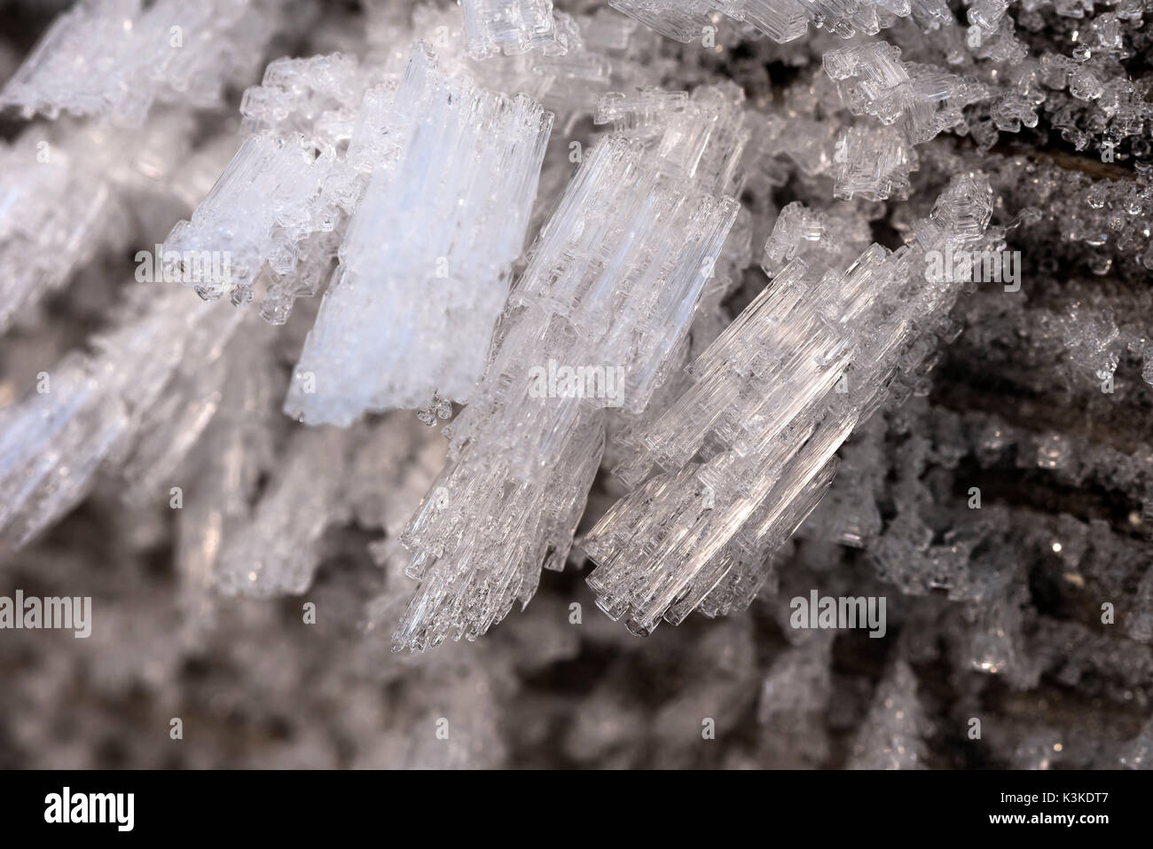 Ice-cristalli Foto Stock