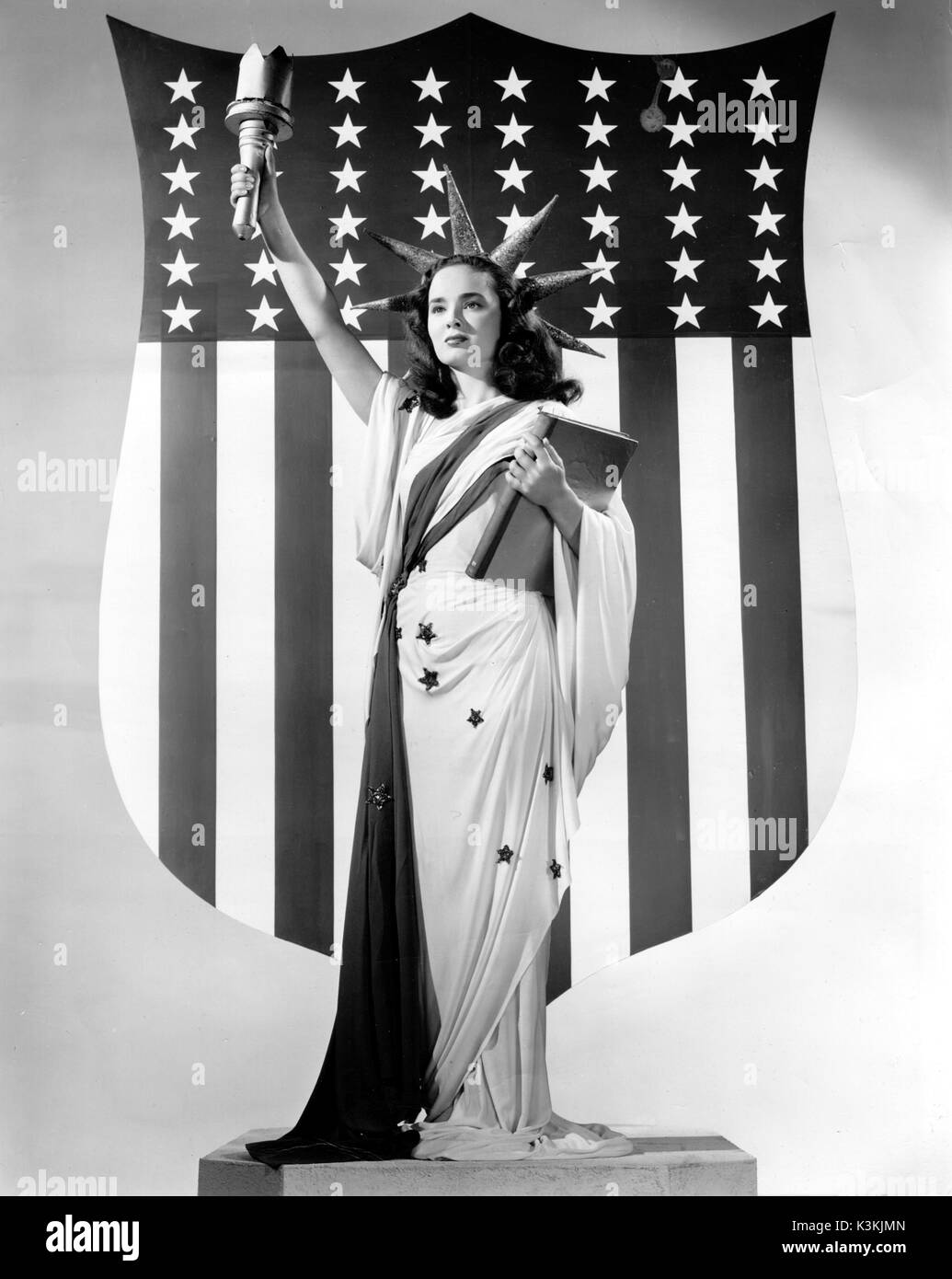 ANN BLYTH come la Statua della Libertà Foto Stock