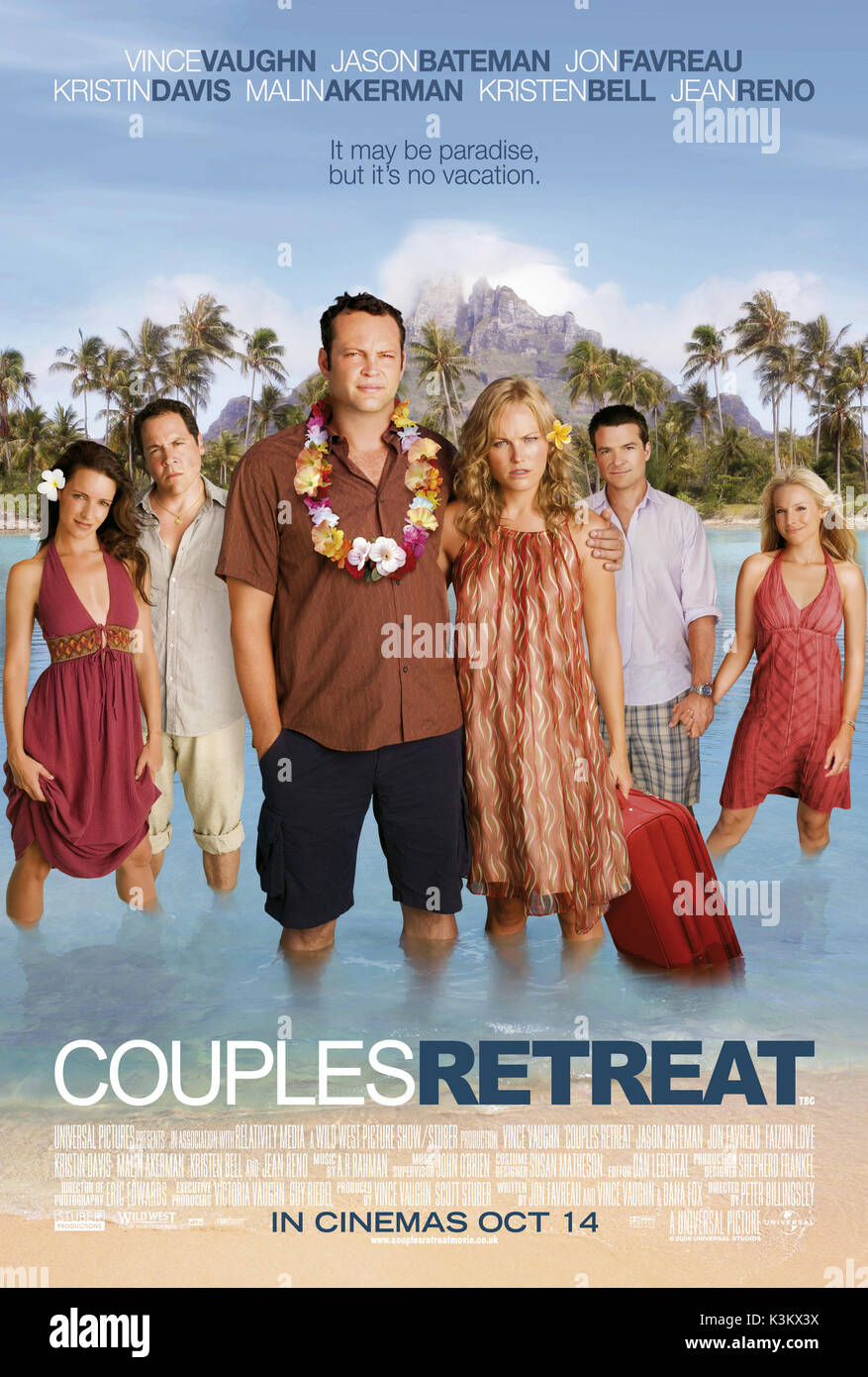 Le coppie RETREAT Kristin Davis, Jon Favreau, Vince Vaughn MALIN ACKERMAN, Jason Bateman, Kristen Bell Data: 2009 Foto Stock