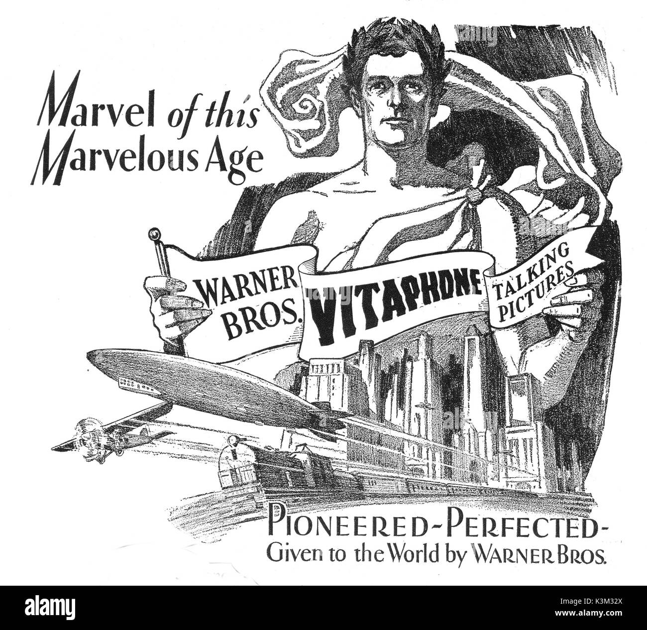 VITAPHONE il suono cinematografico sistema utilizzando dischi grammofono sviluppato dalla Western Electric Company e la WARNER BROTHERS film company. L'origine del nome è probabilmente la VITAGRAPH Co che iniziò nel 1896 e Warner Bros ha acquistato nel 1926. Foto Stock