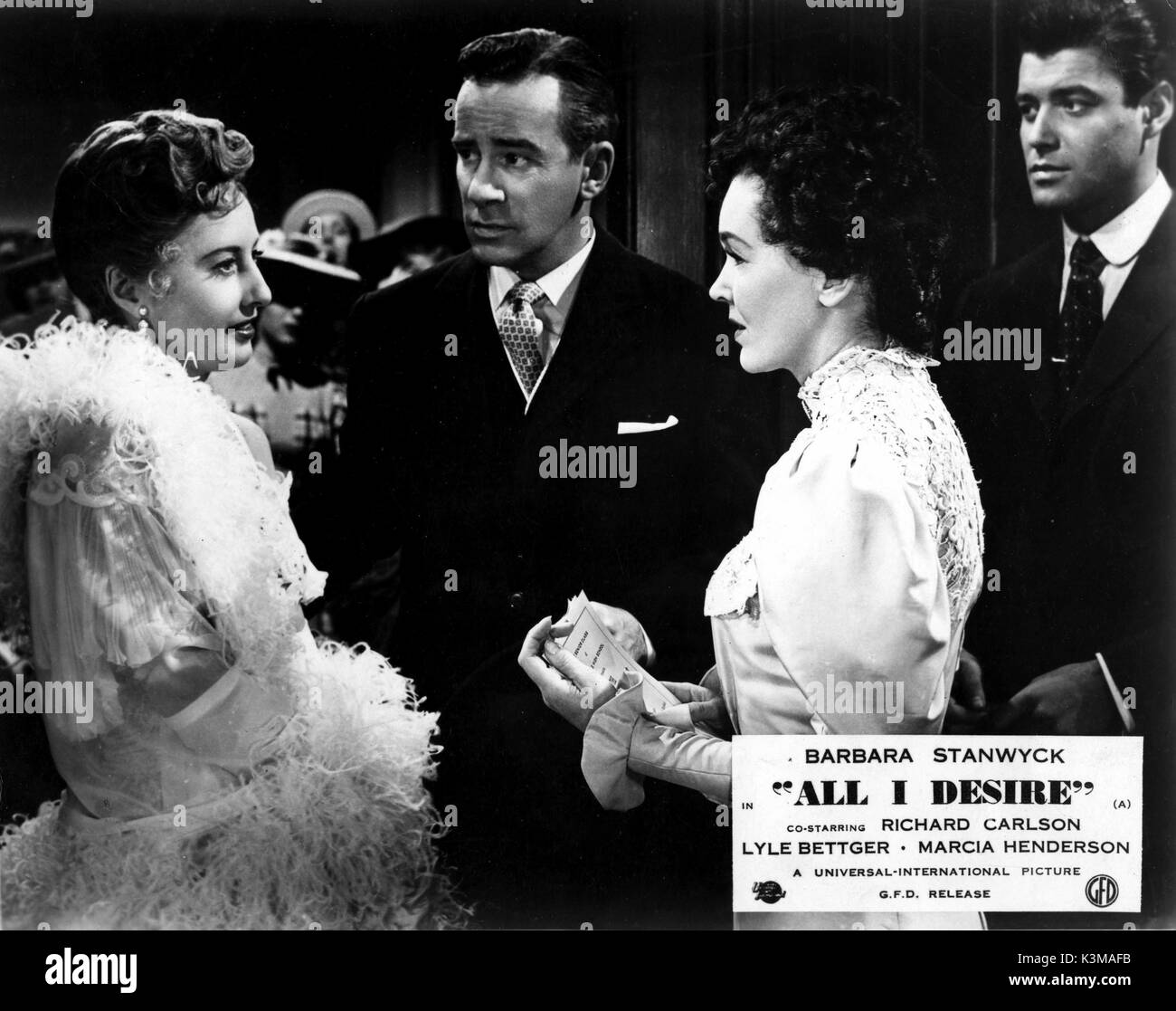 Tutti i desiderio [US 1953] BARBARA STANWYCK, RICHARD CARLSON, Maureen O'SULLIVAN data: 1953 Foto Stock