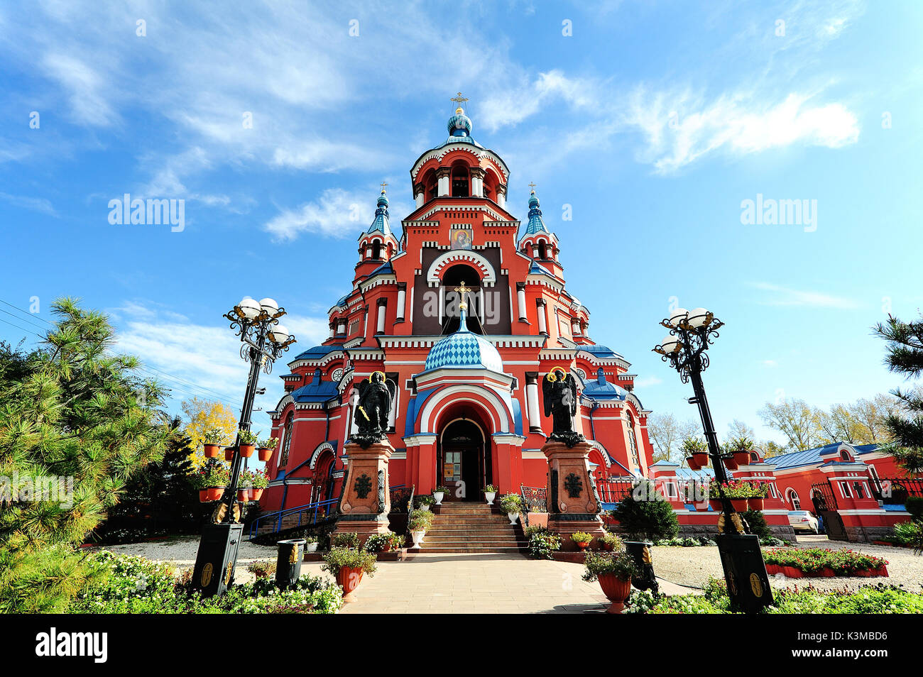 Cattedrale della Madre di Dio di Kazan in Irkutsk,Russia. Foto Stock