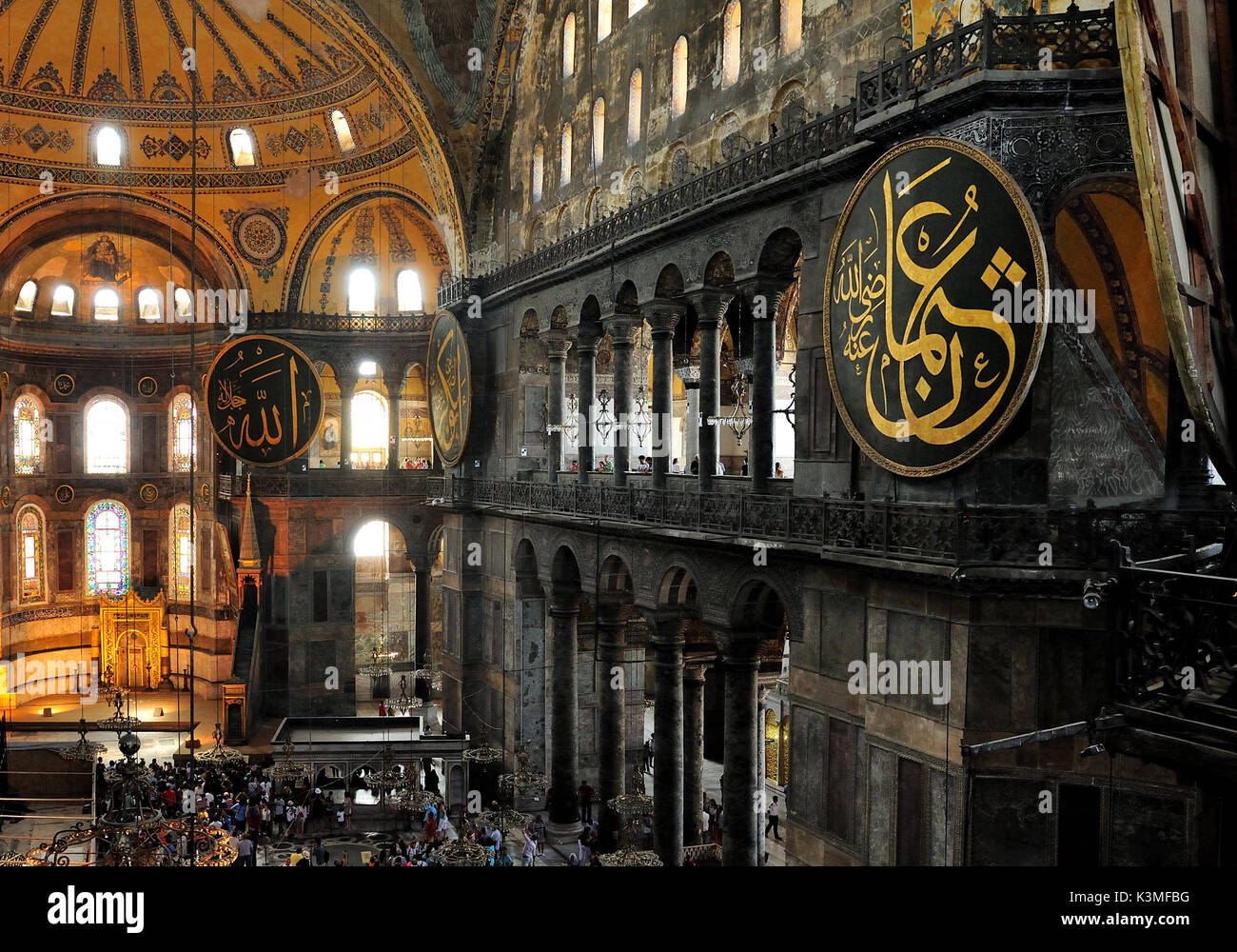 Hagia Sophia vista interna a Istanbul, Turchia. Foto Stock