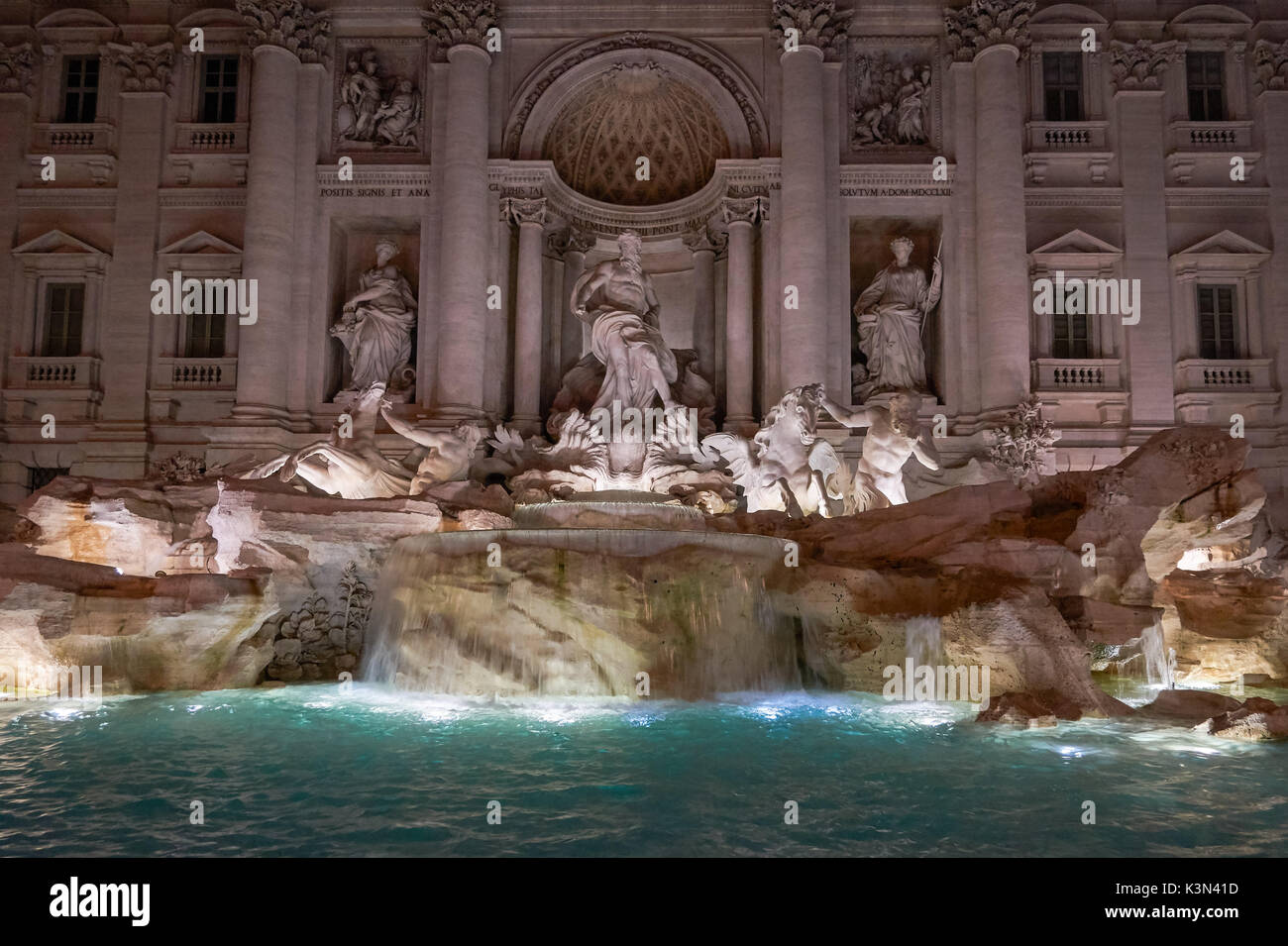 La fontana di Trevi a Roma, Italia Foto Stock