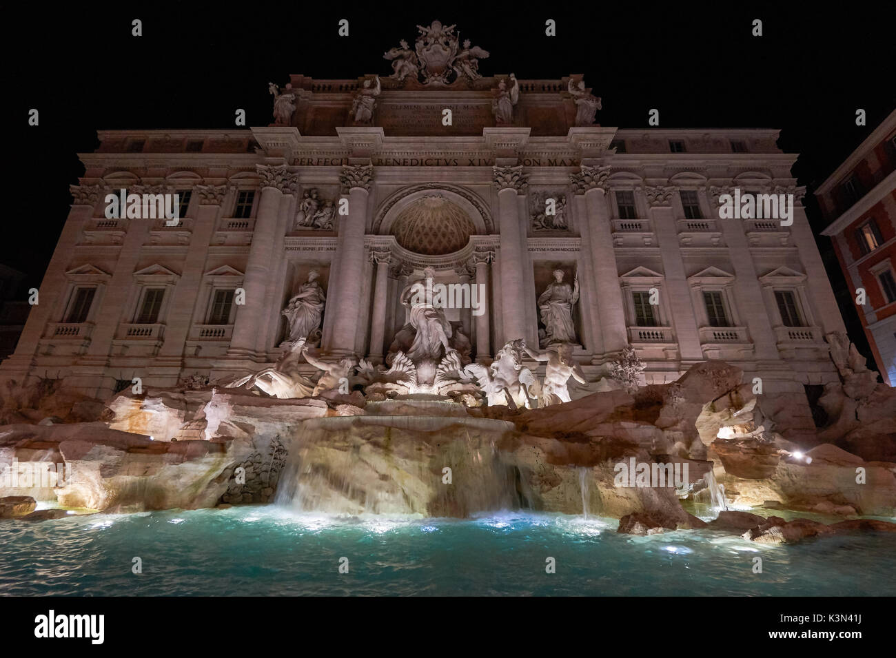 La fontana di Trevi a Roma, Italia Foto Stock