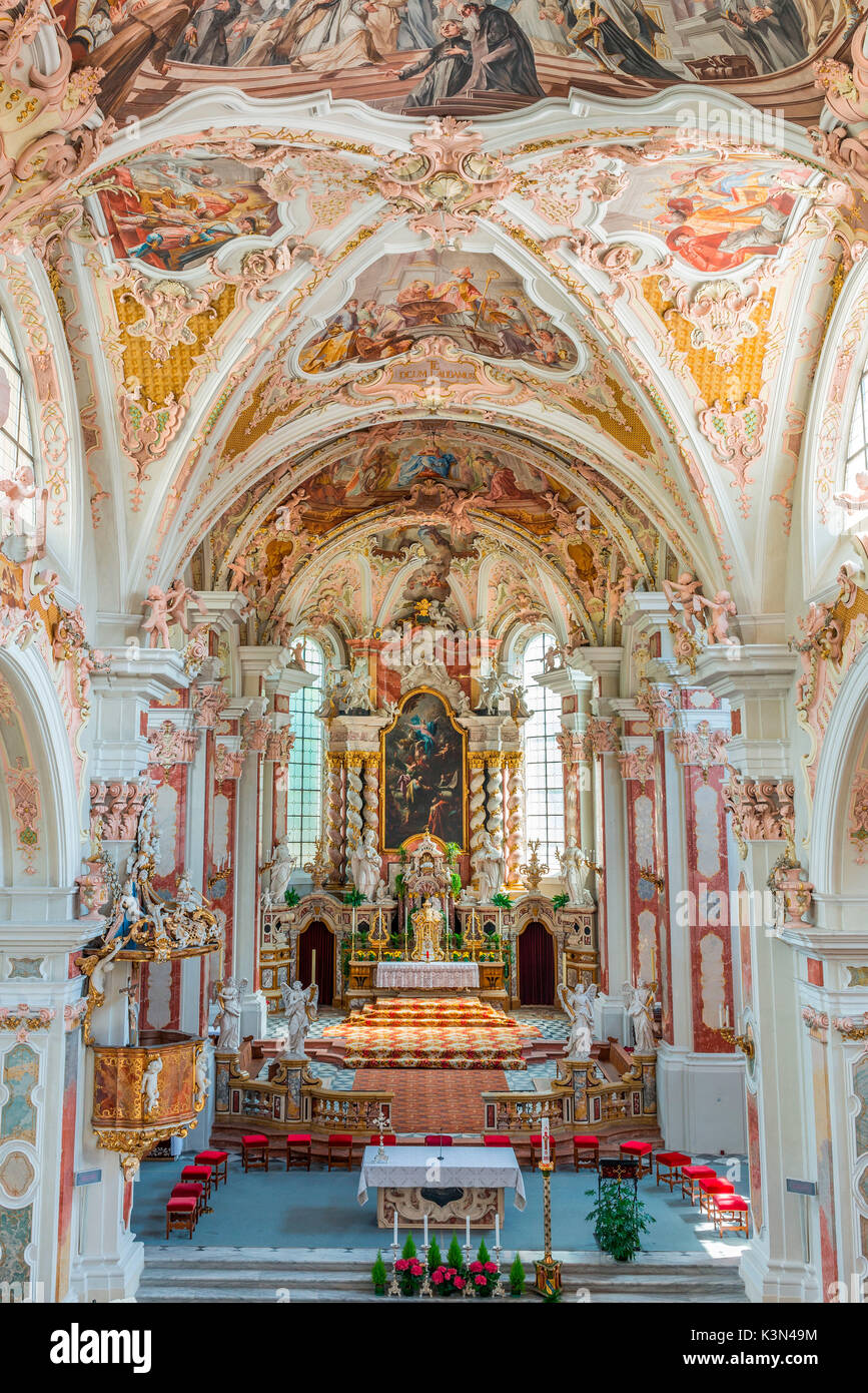 Dove sono Novacella/Neustift, Alto Adige, Italia. La Basilica nel monastero Dove sono Novacella/Neustift vicino a Bressanone Foto Stock
