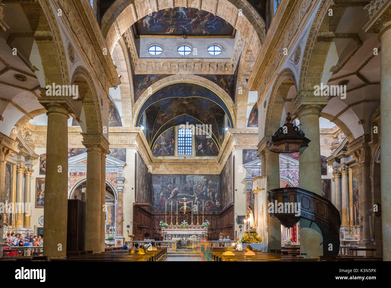 Gallipoli, provincia di Lecce e Salento puglia, Italia. La cattedrale di Gallipoli Foto Stock