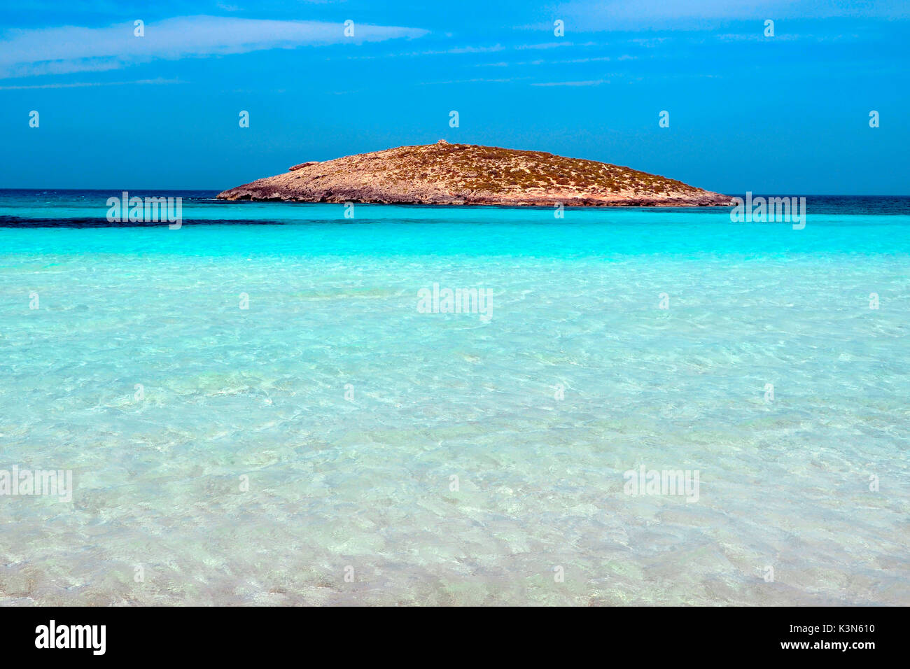 Playa de ses Iletes, Formetera, isola delle Baleari, Spagna, Europa Foto Stock