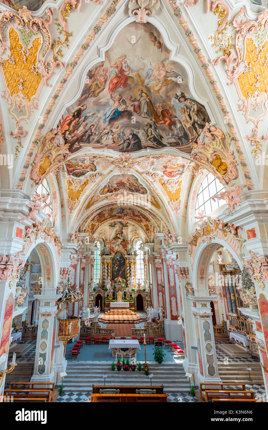 Dove sono Novacella/Neustift, Alto Adige, Italia. La Basilica nel monastero Dove sono Novacella/Neustift vicino a Bressanone Foto Stock