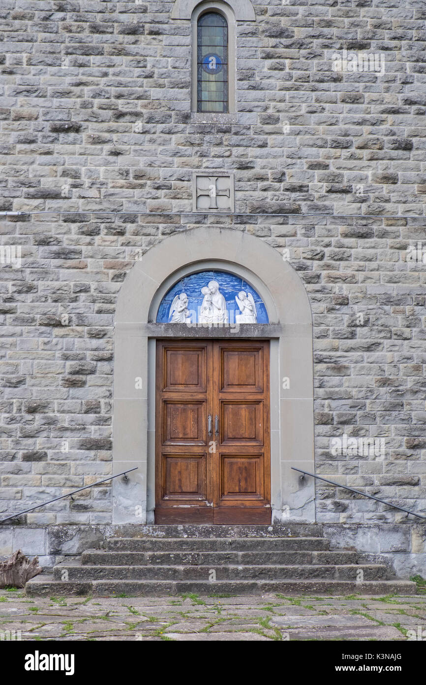 Piccola chiesa della città di Campigna, Emilia-Romagna distretto, Italia Foto Stock