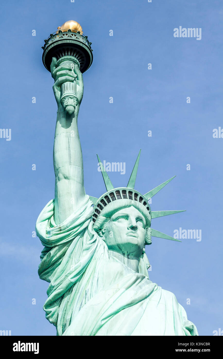 Statua della Libertà di New York City, Stati Uniti d'America Foto Stock