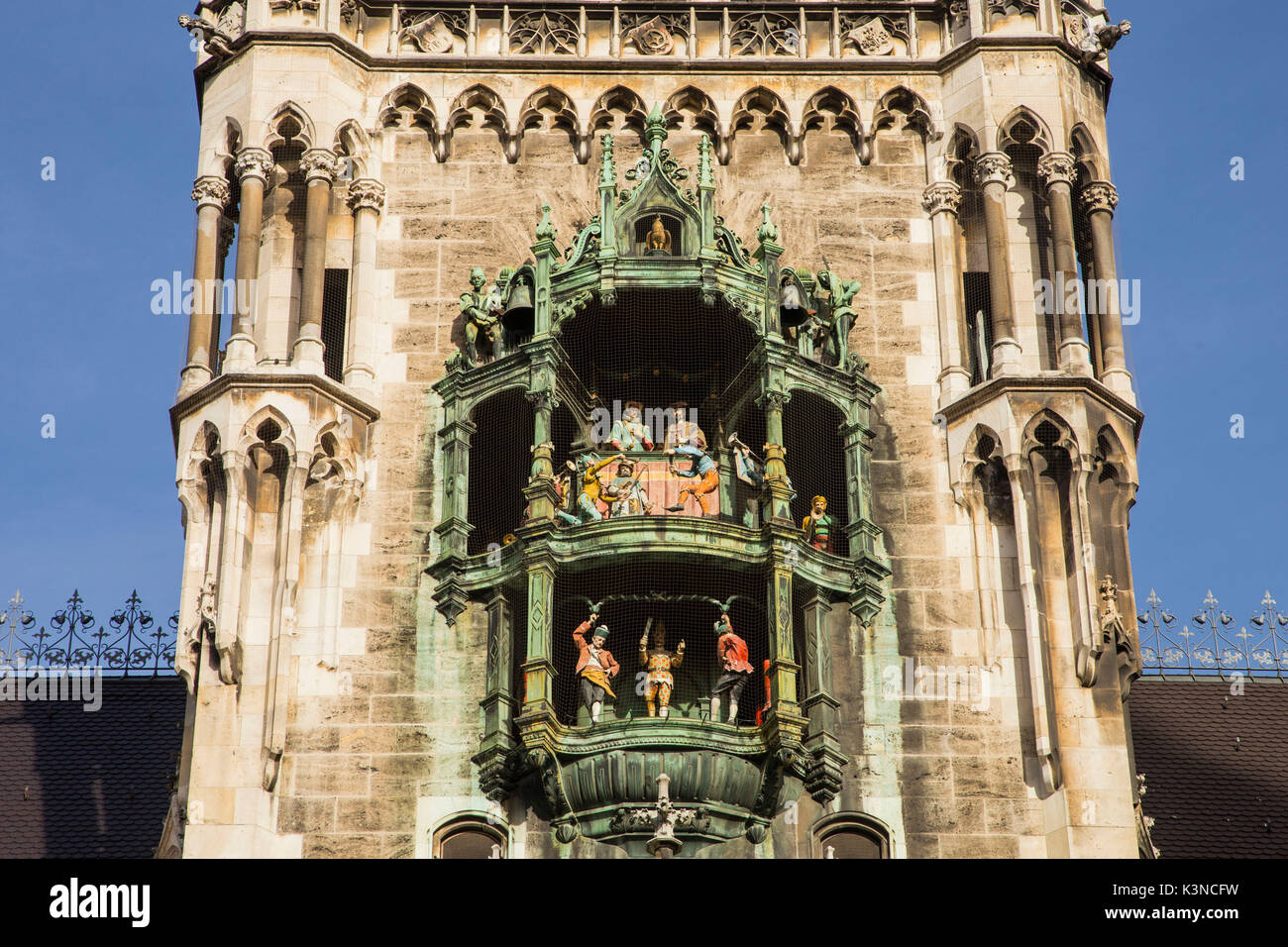 L'Europa, Germania, Monaco di Baviera. Carillon presso il municipio di  Monaco di Baviera nella Marienplatz di München Foto stock - Alamy