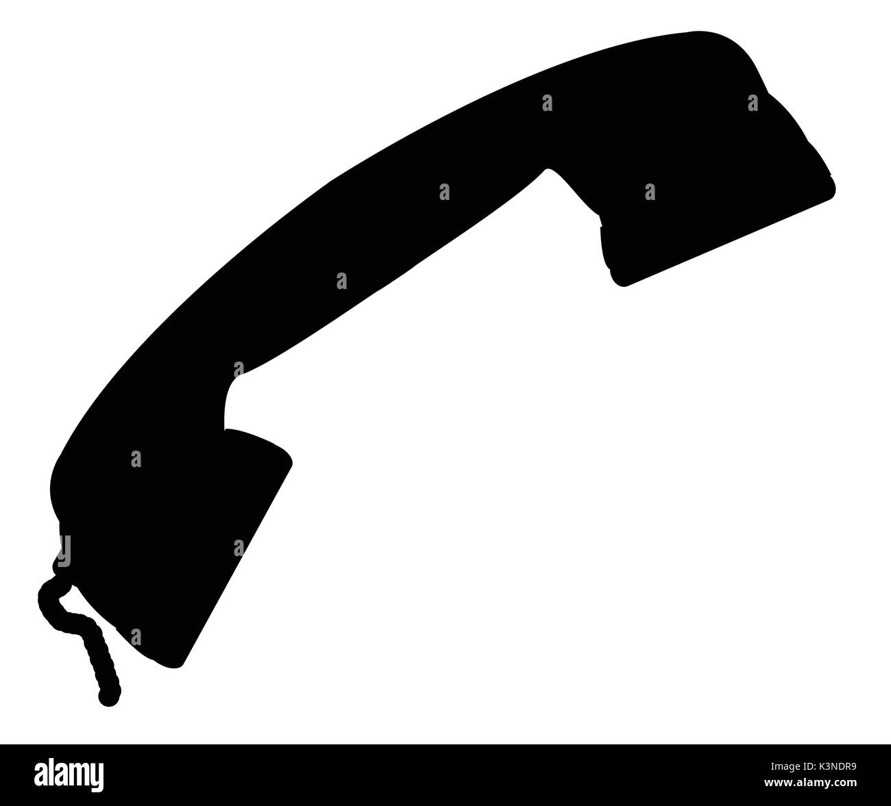 Un grande vecchio telefono tipica icona del telefono Illustrazione Vettoriale