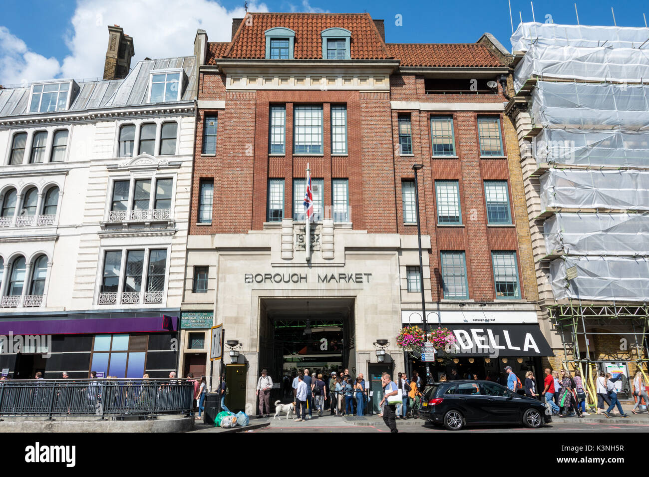 L'ingresso al mercato di Borough di Southwark St, London SE1, Regno Unito Foto Stock