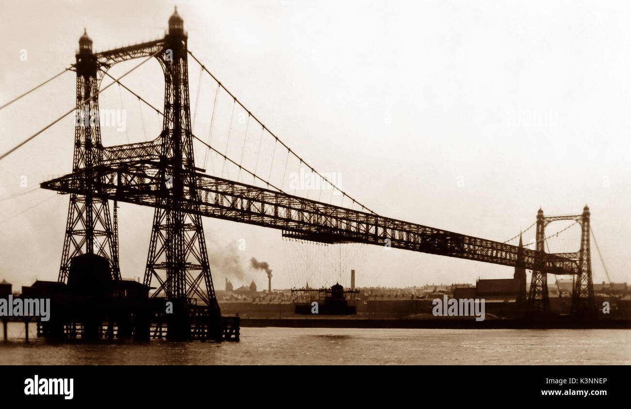 Widnes Transporter Bridge, agli inizi del novecento Foto Stock