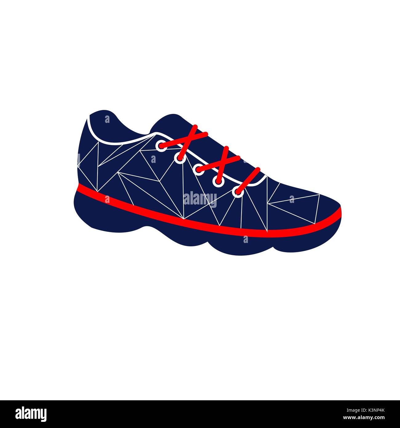 Sneaker icona vettore. Calzatura sportiva logo vettoriale Illustrazione Vettoriale