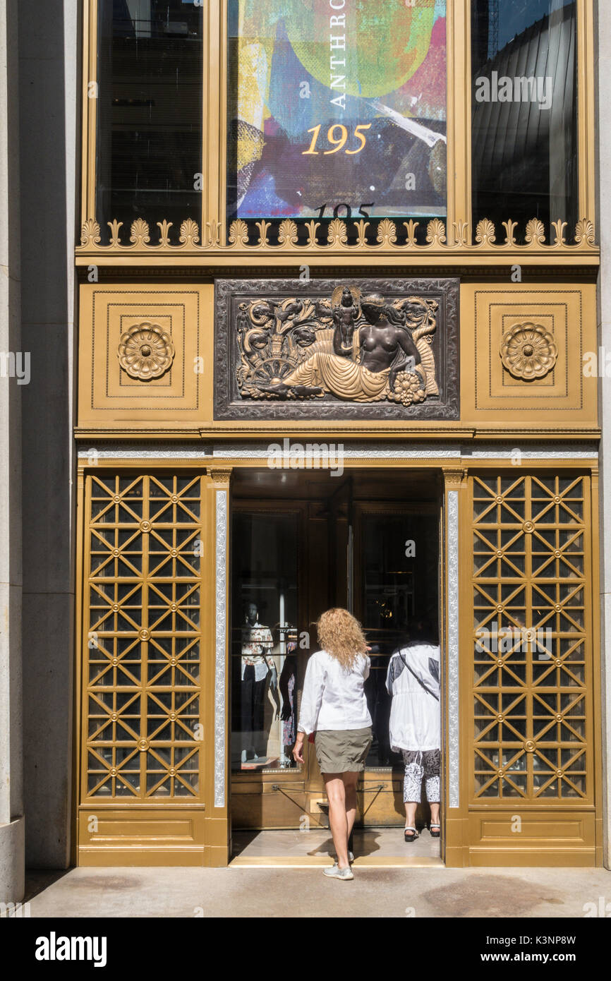 195 Broadway, conosciuto anche come il Telephone Building, Telegraph Building, o Western Union Building, New York, USA Foto Stock