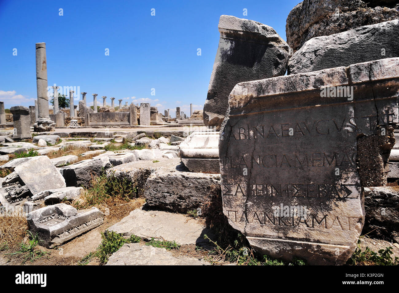 Antico Teatro romano di Aspendos, Antalya, Turchia Foto Stock