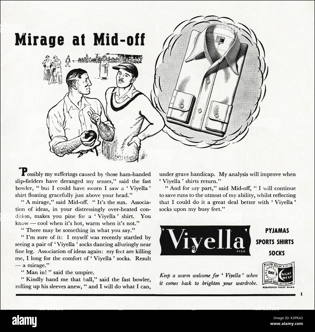 1940s vecchio vintage originale pubblicità pubblicità Viyella camicie in  magazine circa 1947 quando i materiali di consumo sono state ancora  limitato sotto post-razionamento di guerra Foto stock - Alamy
