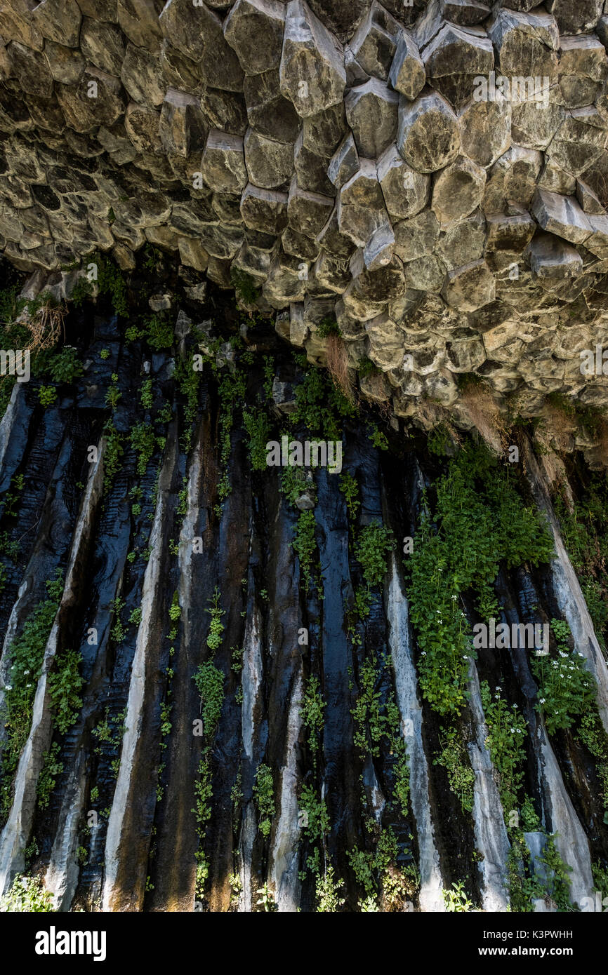 Unica meraviglia geologica sinfonia di pietre vicino a Garni, Armenia, Caucaus, Eurasia. Foto Stock