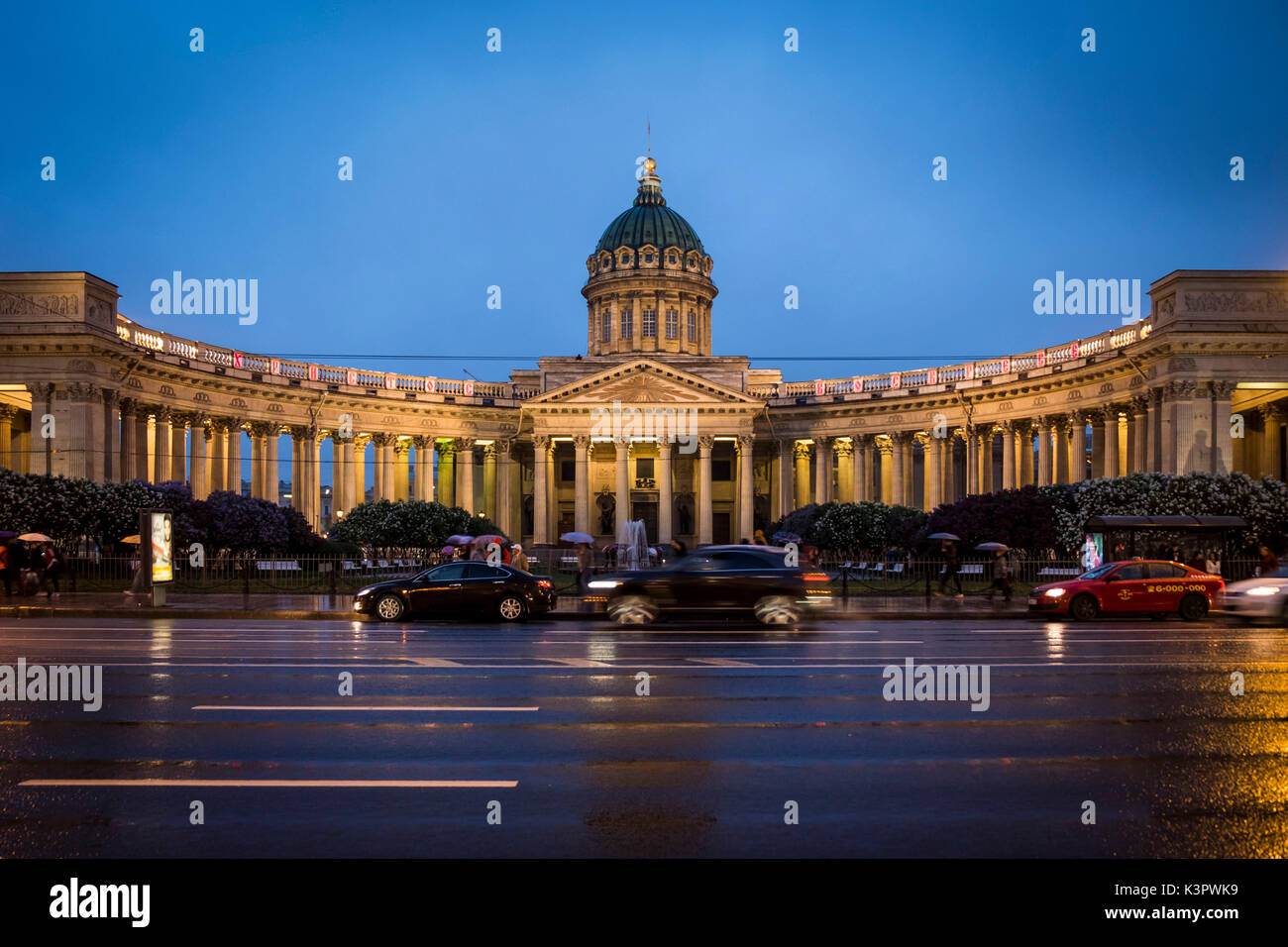 Staint Petersburg, Russia, Eurasia. Cattedrale di Kazan sulla Prospettiva Nevsky. Foto Stock