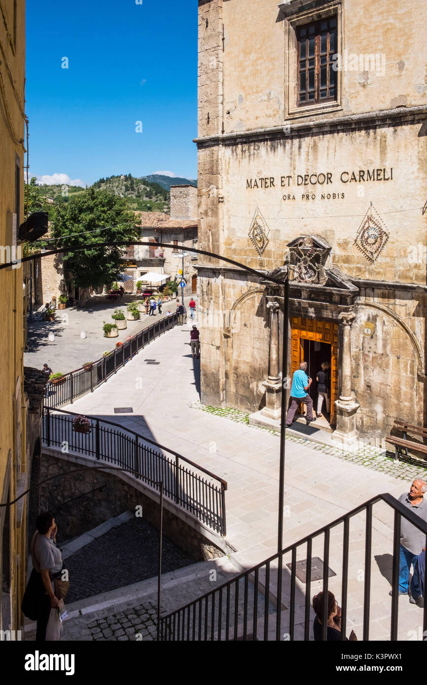 Scanno, Abruzzo, Italia Centrale, Europa. Il Bresson scalinata del. Foto Stock