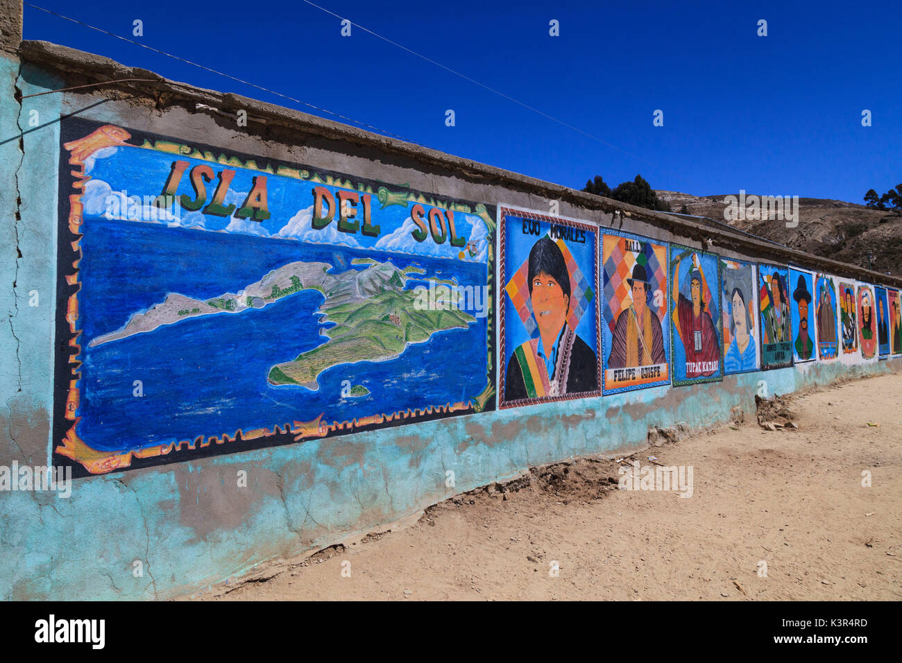 Isla del Sol sul lato boliviana del Lago Titicaca, Bolivia, Sud America Foto Stock