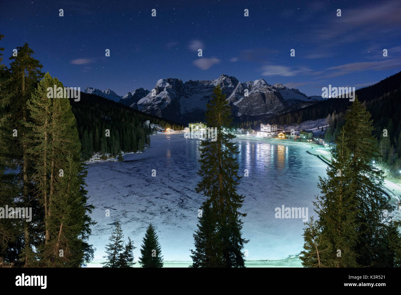 Il Lago di Misurina,Sorapis,Misurina,Auronzo,Cadore,Dolomiti,Alpi,Veneto,Italia Foto Stock