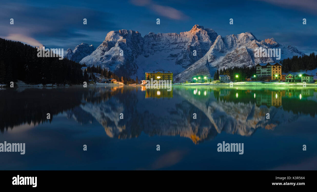 Sorapis,Lago di Misurina,Auronzo,Dolomiti,Veneto,Italia Foto Stock