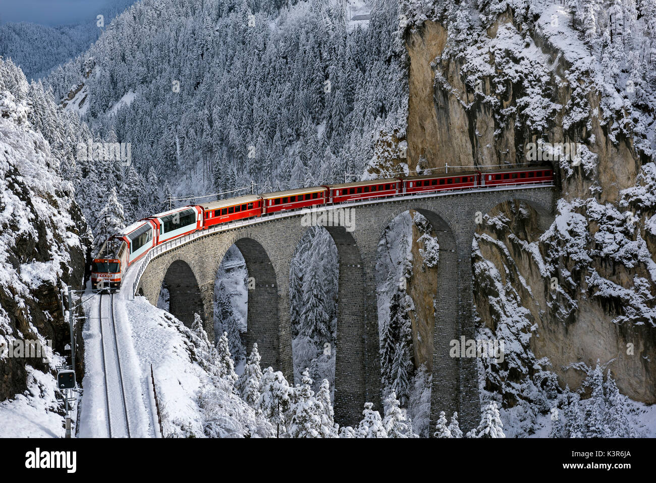 Bernina Express ,Grigioni-Switzerland Foto Stock