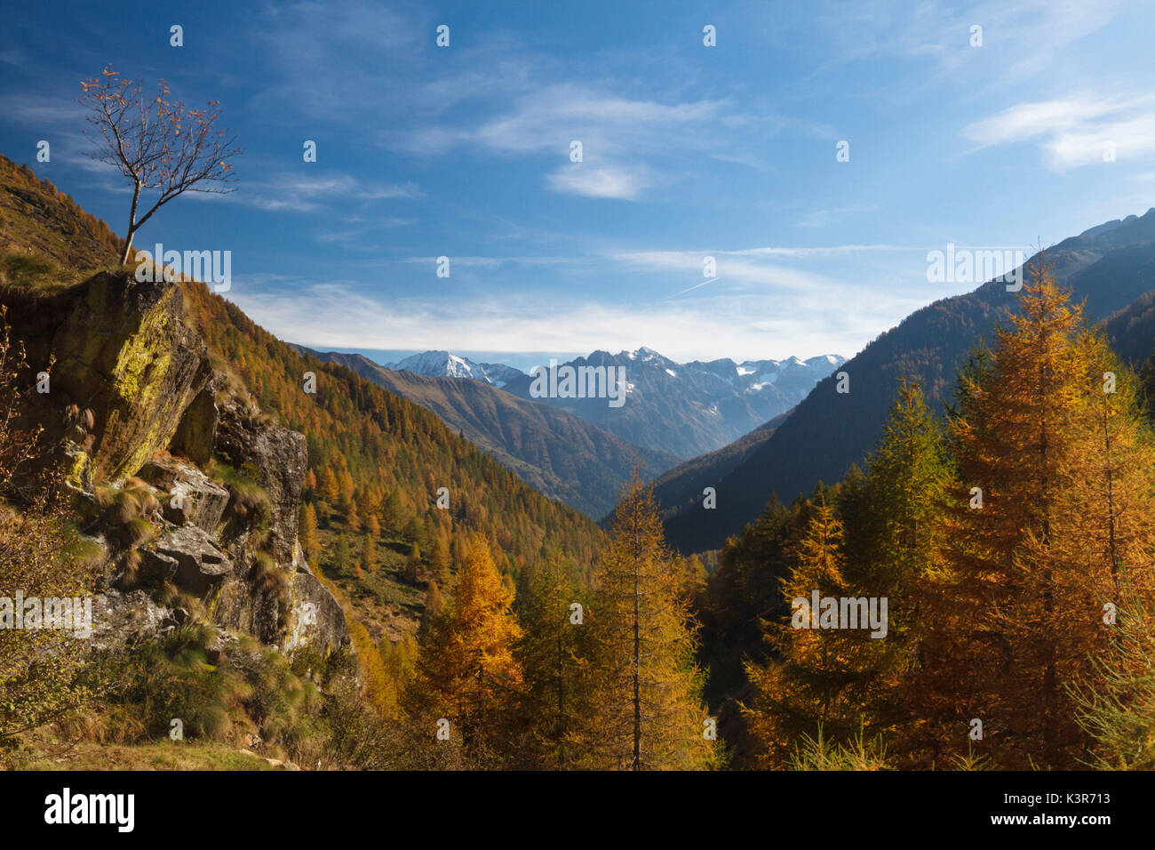 Parco Nazionale dello Stelvio, Lombardia, Italia. Messi Valley Foto Stock